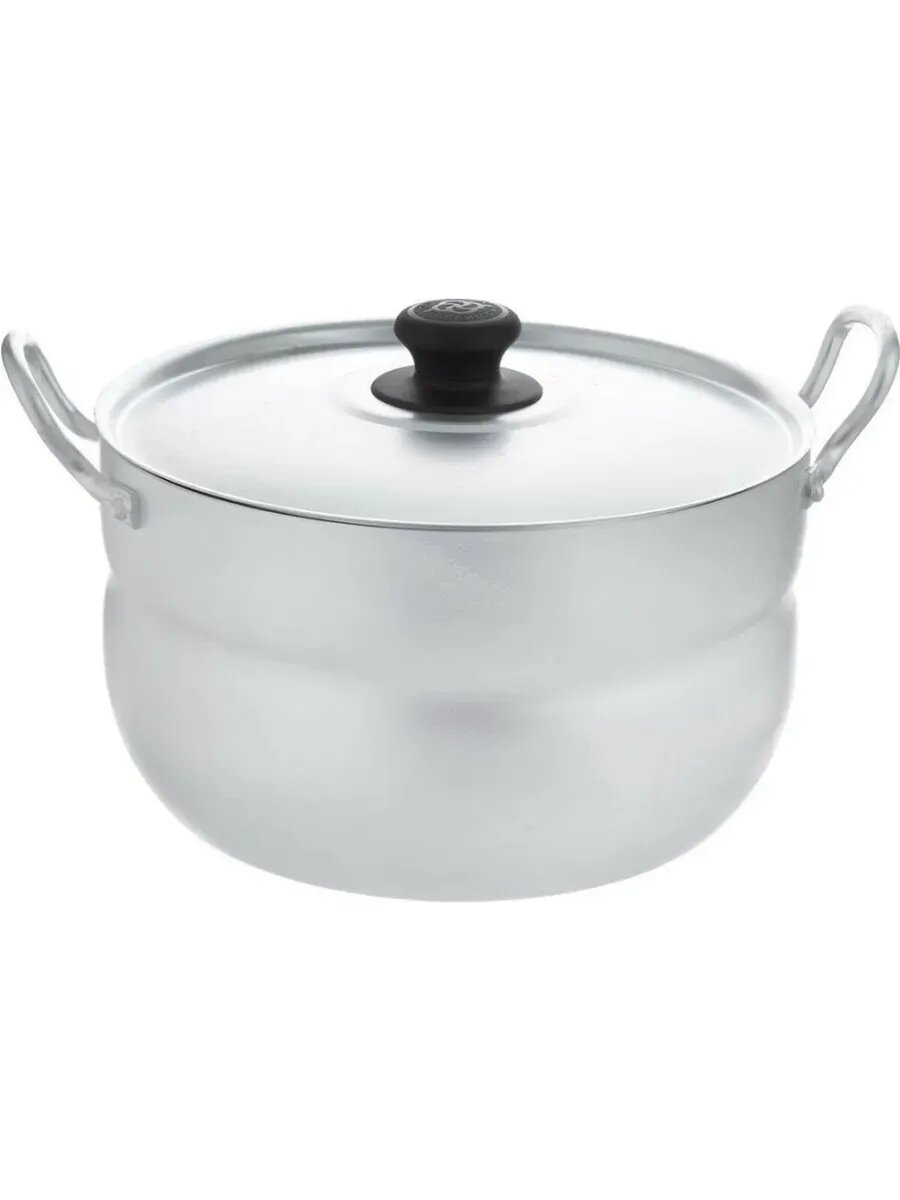 Кастрюля с крышкой КАЛИТВА 1150, алюминий, 15 л, серого цвета