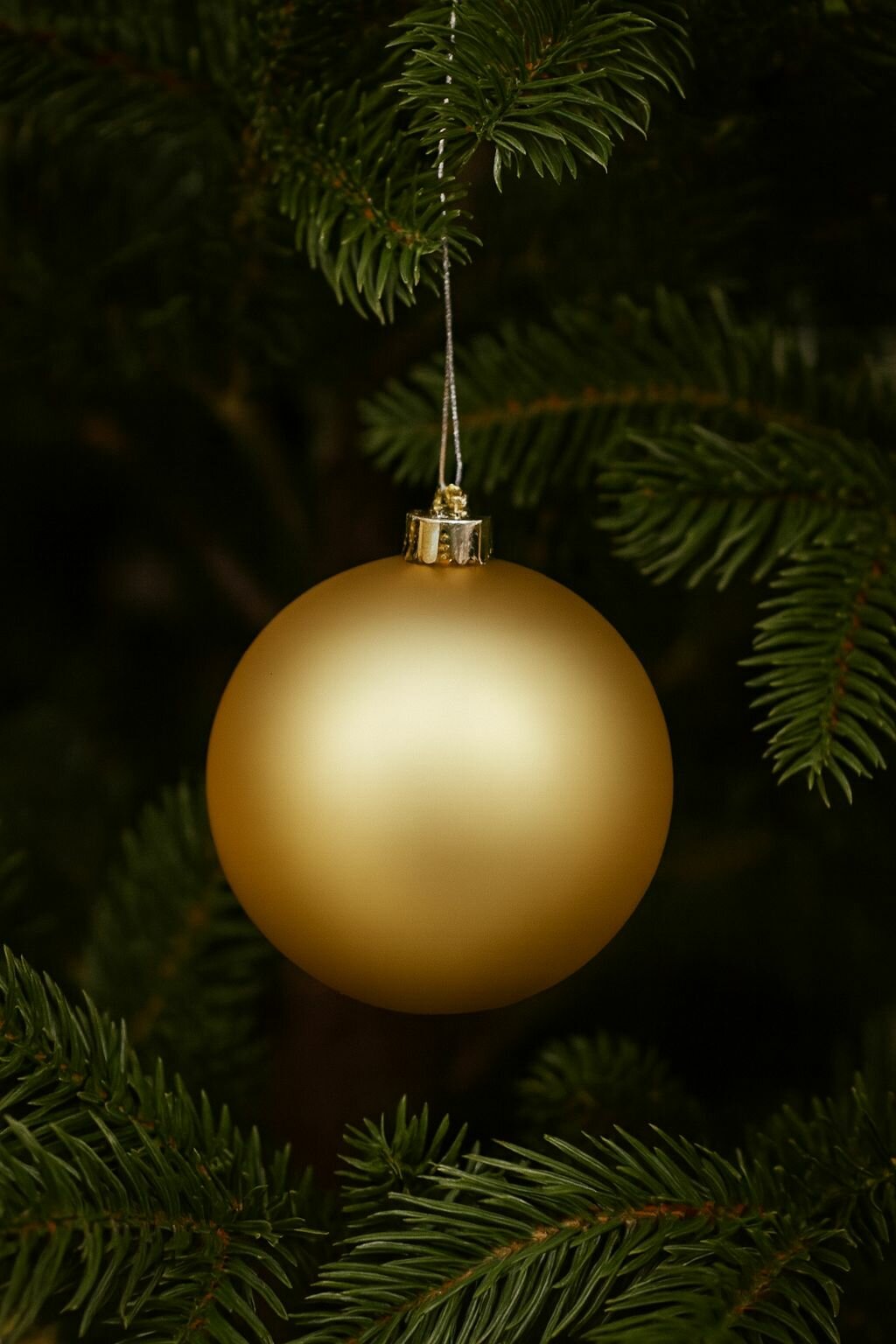 Шар на елку 15см, 1шт, новогодний золотой матовый, Crystal Trees