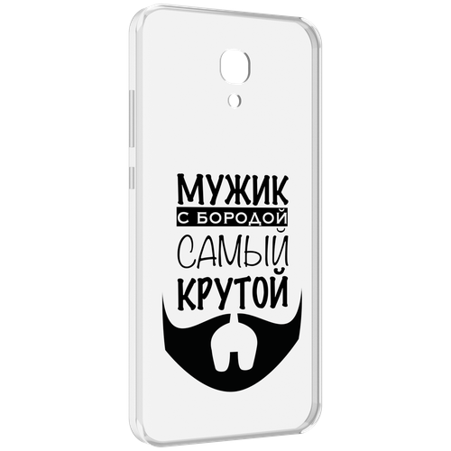 Чехол MyPads крутой-мужик-с-бородой мужской для Meizu M6 (M711Q) задняя-панель-накладка-бампер