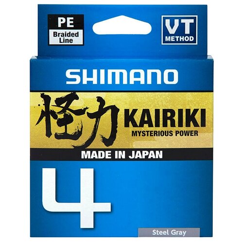 фото Леска плетёная shimano kairiki 4 pe 150 м серая 0.28 мм 26 кг