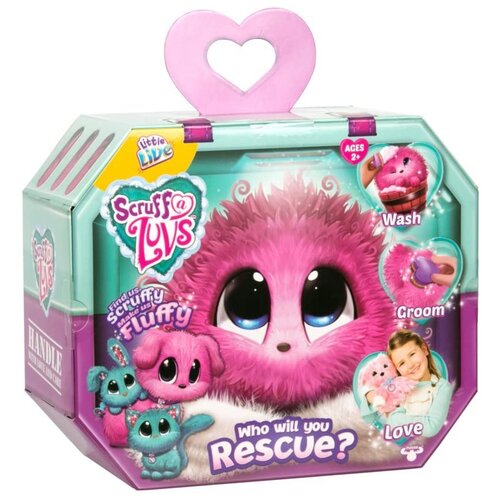 Мягкая игрушка Scruff a Luvs Пушистик-Потеряшка розовый, 25 см, розовый мягкая игрушка пушистик потеряшка scruff a luvs модная стрижка игрушка питомец