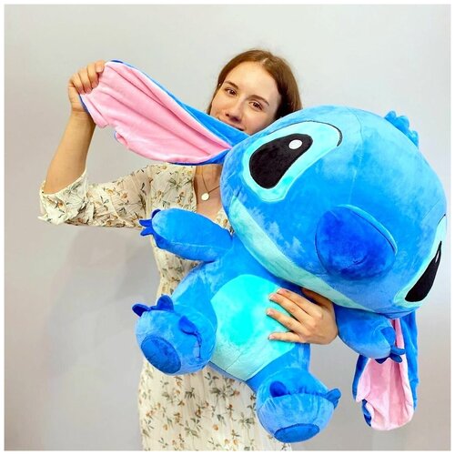 Большая мягкая игрушка Стич 90 см плюшевый Синий, подарок на день рождения, новый год 2023