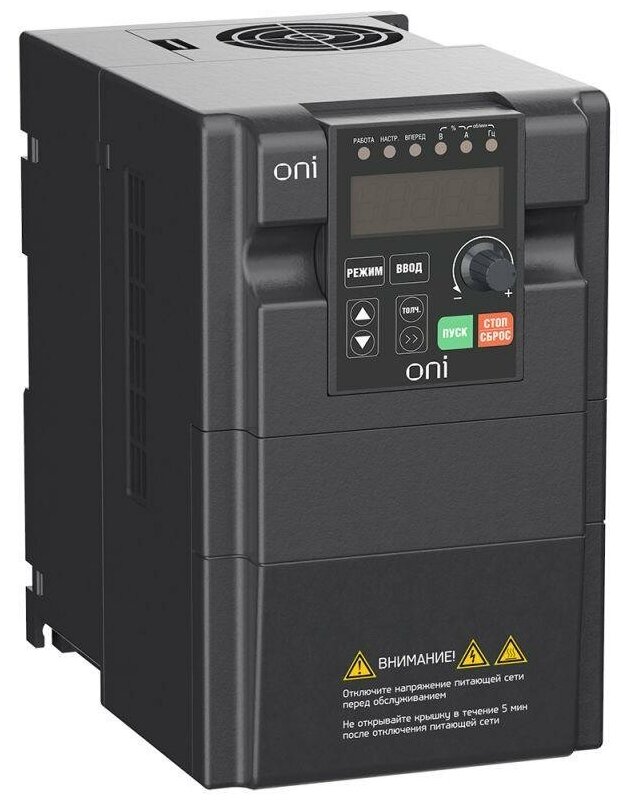 Преобразователь частоты A150 380В 3ф 3.7кВт 10А встроенный торм. модуль ONI A150-33-37NT ( 1шт. )