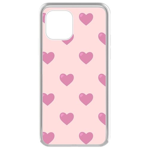 Чехол-накладка Krutoff Clear Case Женский день - Пурпурные сердца для iPhone 11 Pro чехол накладка krutoff clear case женский день пурпурные сердца для samsung galaxy a22s a226