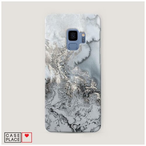 фото Чехол пластиковый samsung galaxy s9 морозная лавина серая case place