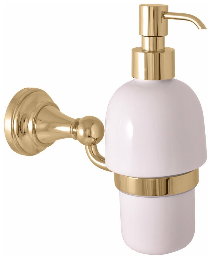 Дозатор для жидкого мыла (фаянсовый), цвет золото, RAV-SLEZAK, MKA0303Z