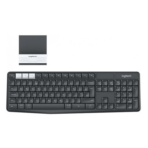 Клавиатура LOGITECH K375s Wireless Multi-Device Keyboard  & Stand Black (920-008249)