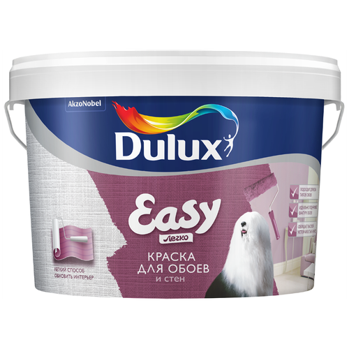 Краска водно-дисперсионная Dulux Easy матовая белый 10 л 12.5 кг краска водно дисперсионная dulux easy матовая бесцветный 9 л