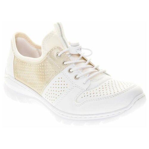 фото Кроссовки rieker женские летние, размер 37, цвет белый, артикул l3254-80