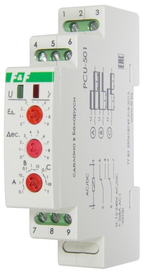 F&F PCU-501 реле времени многофункциональное