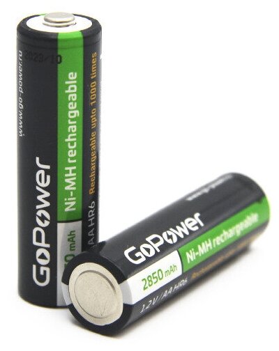 Аккумуляторная батарейка GoPower R6 AA BL2 NI-MH 2850mAh - 2шт.