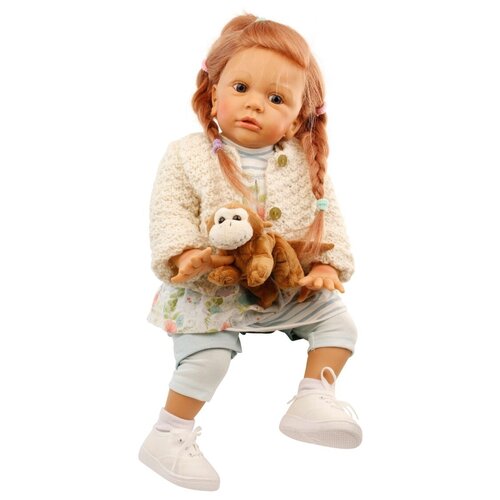 Купить Кукла Schildkrot Greta von Gudrun Legler (Шильдкрет Грета с обезьянкой от Гудрун Леглер)