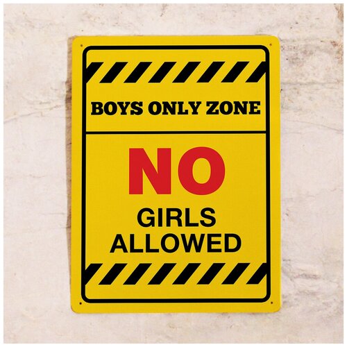 Табличка для детской комнаты Boys Only Zone