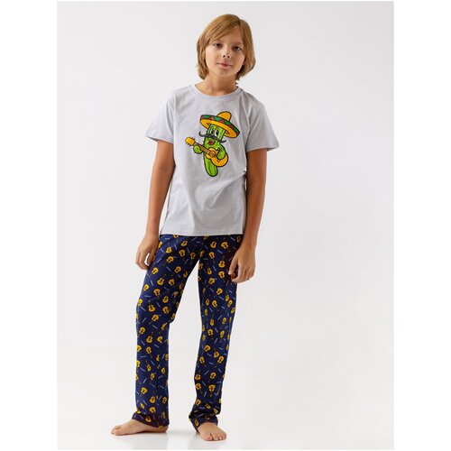 Пижама для мальчика с принтом MOR, MOR-05-007-007181-M-G, красный-2, размер 146