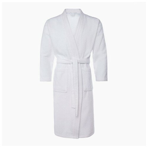 Халат LoveLife, размер 50-52, серый, белый халат lovelife размер 50 52 фиолетовый