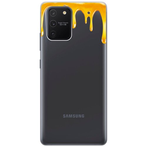 фото Силиконовый чехол на samsung galaxy s10 lite / самсунг с10 лайт с 3d принтом "honey" прозрачный gosso