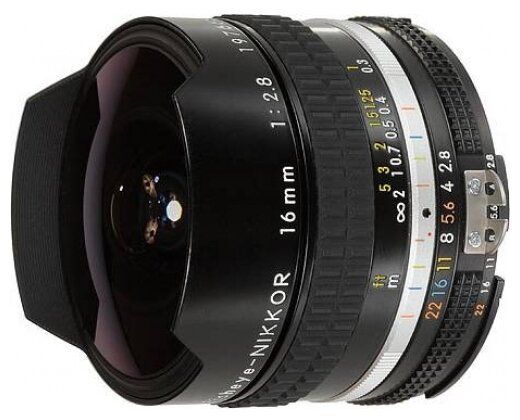 Объектив Nikon 16mm f/2.8 Ai-S Fisheye-Nikkor, черный