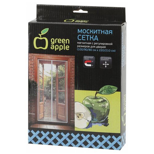 Green Apple GBN004 GREEN APPLE Магнитная сетка универсальная с регулируемым размером 2штx220смx50см регулировка аэрозоль от мух ос и других насекомых dr klaus 600мл