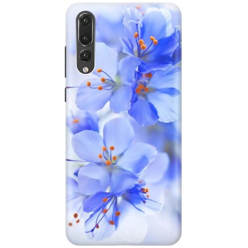 Силиконовый чехол на Huawei P20 Pro, Хуавйе П20 Про с принтом Лазурные орхидеи силиконовый чехол на huawei p20 pro хуавйе п20 про с принтом кот с разноцветными глазами