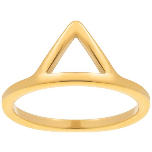 Кольцо на две фаланги Kalinka modern story, размер 17, желтый, золотой геометричное кольцо на фаланги размер 17 kalinka
