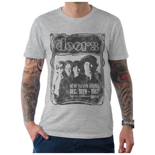 Футболка DreamShirts The Doors - Джим Моррисон Мужская Серая 2XL DREAM SHIRTS серый  