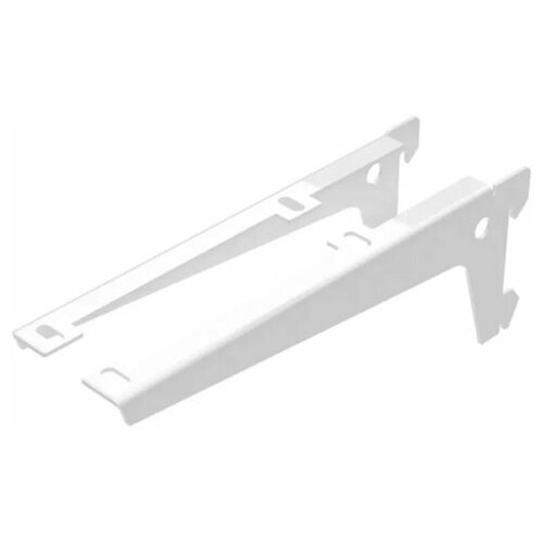 Кронштейн одинарный для ДСП 180 мм 2 шт (L+R) белый