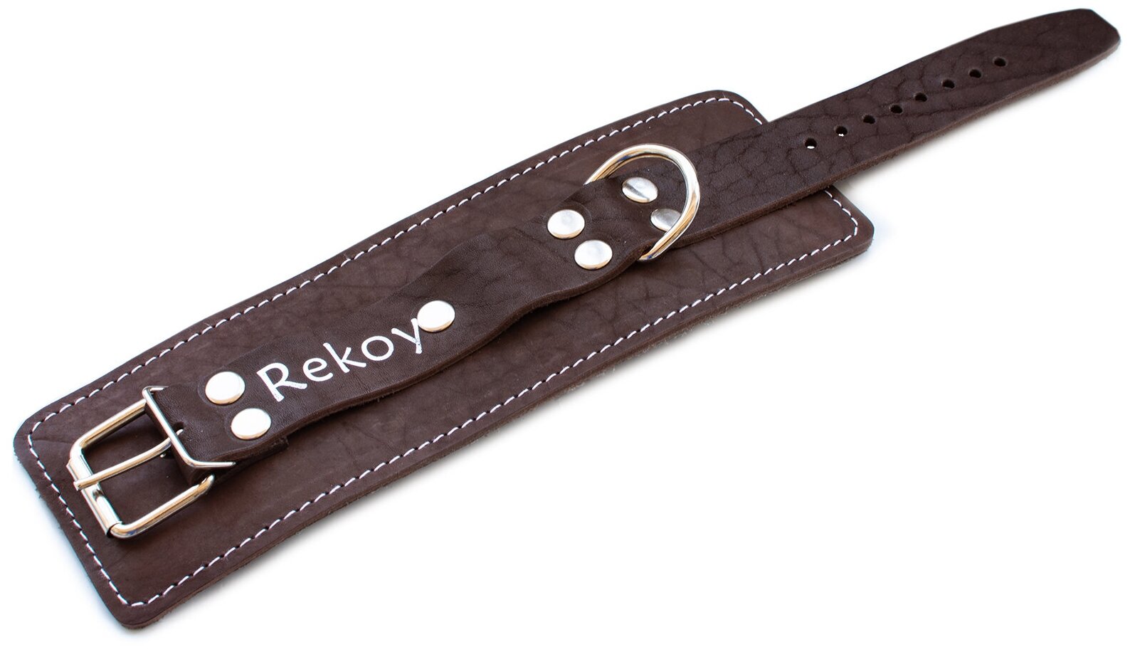 Манжета спортивная для ног ReKoy FG010 из натуральной кожи для тяги в тренажере, 1 шт.