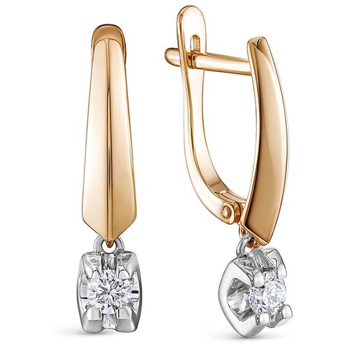 Серьги с бриллиантами 0.24 карат из красного золота 98355 VESNA jewelry