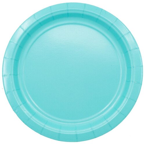 фото Тарелка одноразовая бумажн robin"s egg blue 17см 8шт/a,1502-3584 2 шт. веселая затея