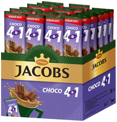 Растворимый кофе Jacobs 4 в 1 Choco, в стиках, 24 уп., 288 г