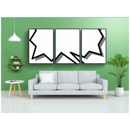 фото Набор модулных постеров для интерьера "речь, пузырь, лопаться" 60x90 см. в тубусе, без рамки lotsprints