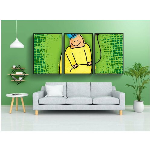 фото Набор модулных постеров для интерьера "мультфильм, каракули, картина" 60x90 см. в тубусе, без рамки lotsprints