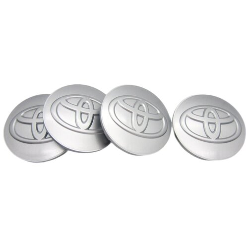 Колпачок заглушка для литого диска КиК Тойота серебристый комплект 4 шт 1237₽