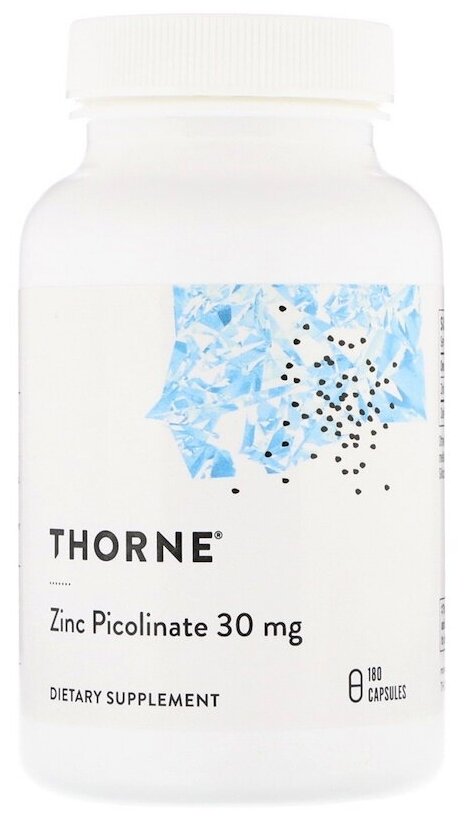 Thorne Research Zinc Picolinate (Пиколинат Цинка) 30 мг 180 капсул