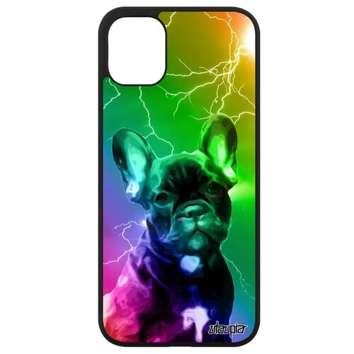 фото Противоударный чехол на телефон // apple iphone 11 // "бульдог" дизайн щенок, utaupia, цветной