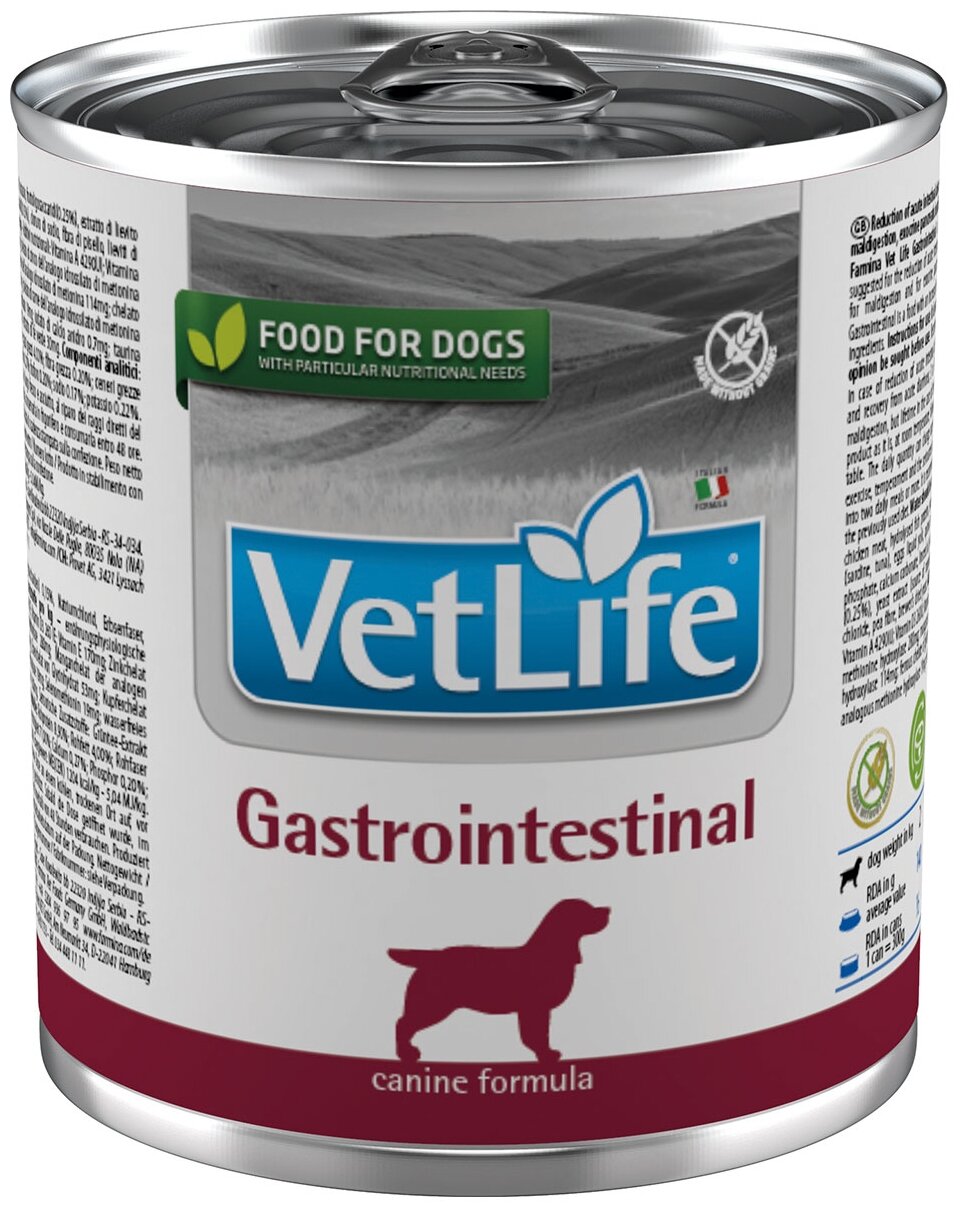 Корм влажный для собак VET LIFE NATURAL DIET DOG GASTROINTESTINAL 300 гр