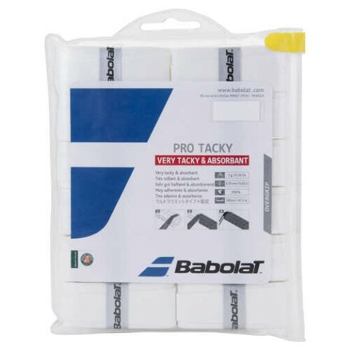 фото Обмотка для ручки ракетки babolat overgrip pro team tacky x12 white 654009-101