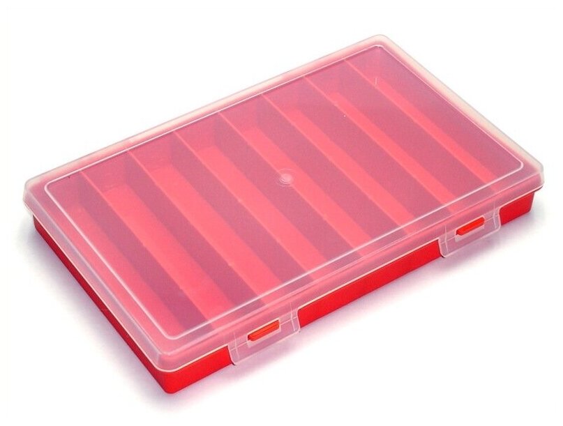 Коробка для приманок PlBOX 2808.2 (8 ячеек) 280 х 185 х 40 мм, цв. Красный