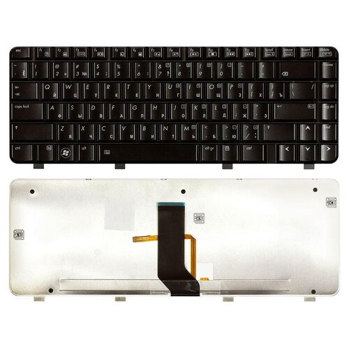Клавиатура для ноутбука HP Pavilion DV3-2000 DV3-2100 черная с подсветкой 1605₽