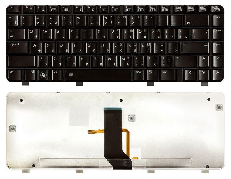 Клавиатура для ноутбука HP Pavilion DV3-2000 DV3-2100 черная с подсветкой 2189₽
