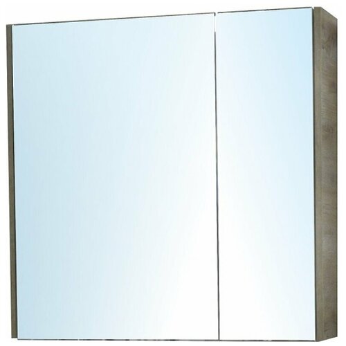 Шкаф-зеркало для ванной Azario Milana 80, (ШхГхВ): 78х15х75 см, светлое дерево