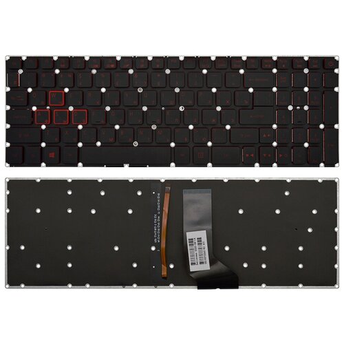 Клавиатура для ноутбука Acer Nitro 5 AN515-51 черная c подсветкой 3200₽