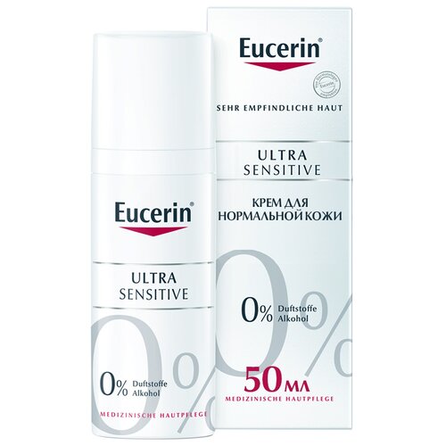 Eucerin UltraSensitive Успокаивающий крем для чувствительной кожи лица нормального и комбинированного типа, 50 мл крем для лица eucerin успокаивающий крем antiredness