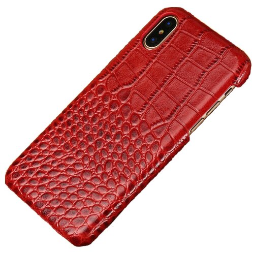 фото Чехол-накладка-бампер mypads premium для iphone 7 plus + 5.5 / iphone 8 plus (айфон 7/8 плюс) из натуральной кожи с тиснением крокодила экзотическая неповторимая фактура ручная работа красный