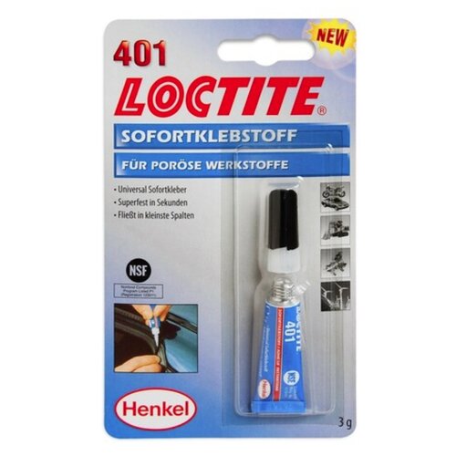 Клей цианоакрилатный Loctite 401, 3 г кей