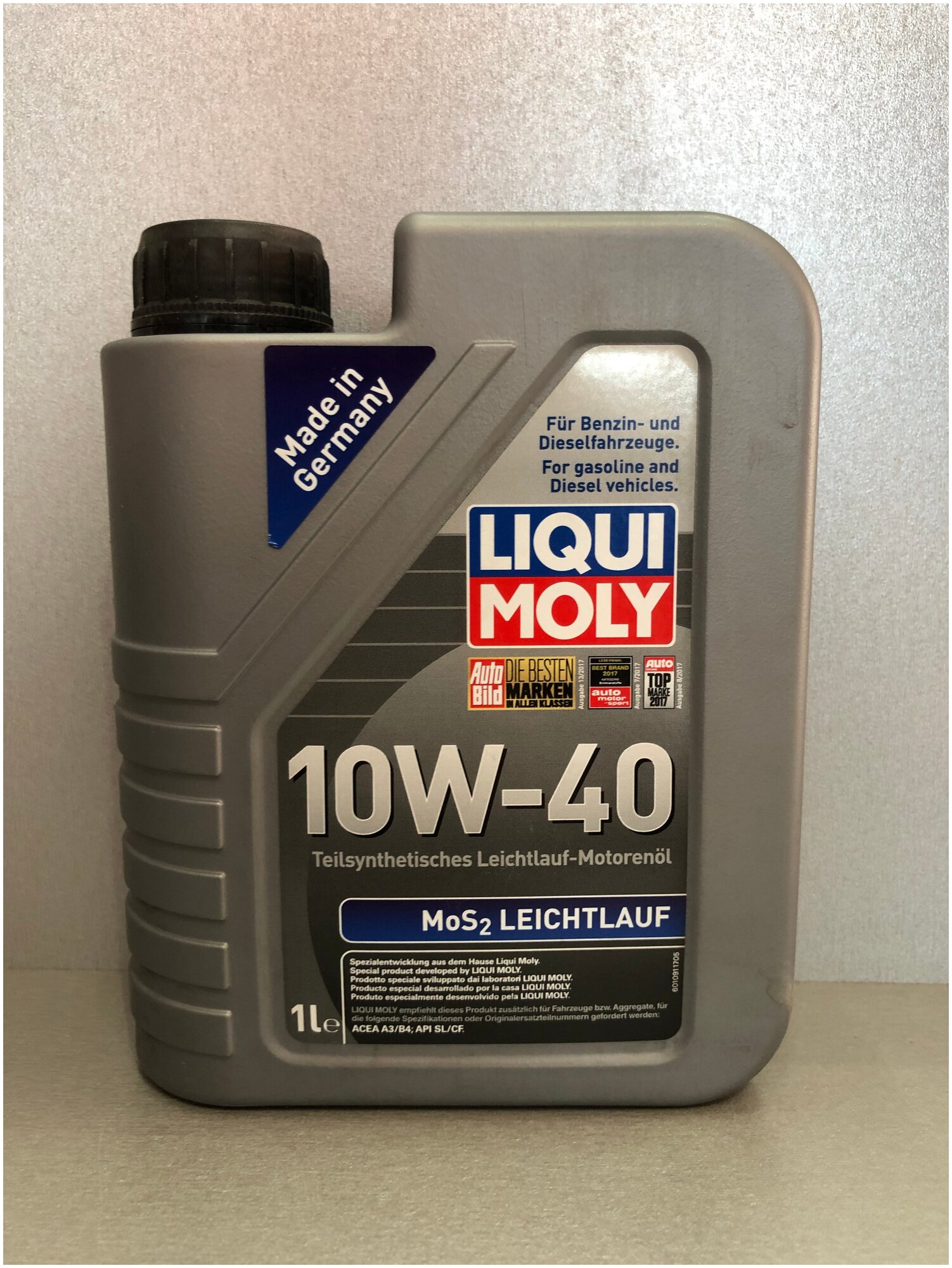 Масло моторное Liqui Moly MoS2 Leichtlauf 10W40 полусинтетическое 1л