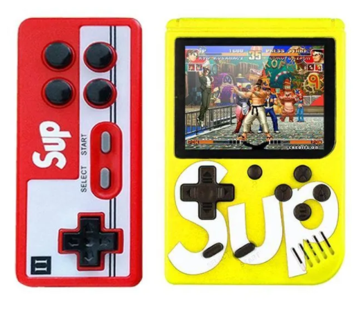 Портативная игровая приставка Sup Plus + Джойстик, игровая ретро консоль с джойстиком, желтая
