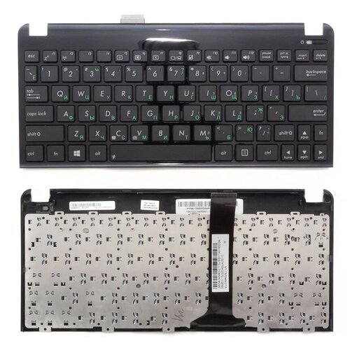 Клавиатура для ноутбука Asus Eee PC 1015E Русская черная с черным топкейсом 131000₽