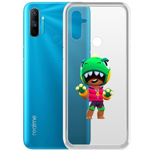 фото Чехол-накладка clear case brawl stars-дино леон для realme c3 krutoff group