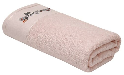 Махровое полотенце Элен, розовое, 65х130 см